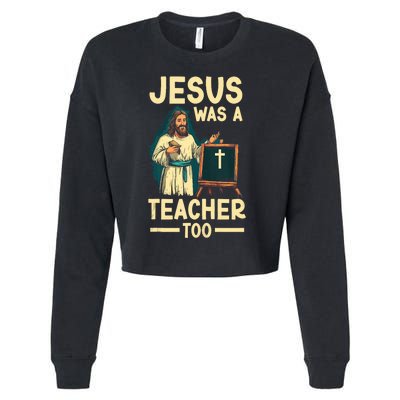 Teaching Jesus Christ Religion Christian School Teacher Cropped Pullover Crew