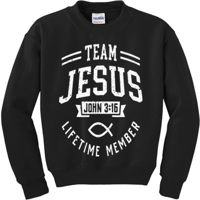 Team Jesus Christian Gifts Kids Sweatshirt