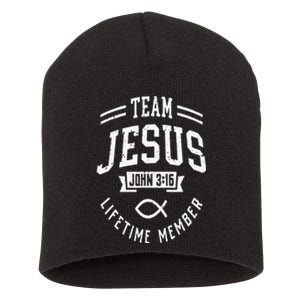 Team Jesus Christian Gifts Short Acrylic Beanie