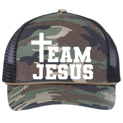 Team Jesus Christian Design Retro Rope Trucker Hat Cap