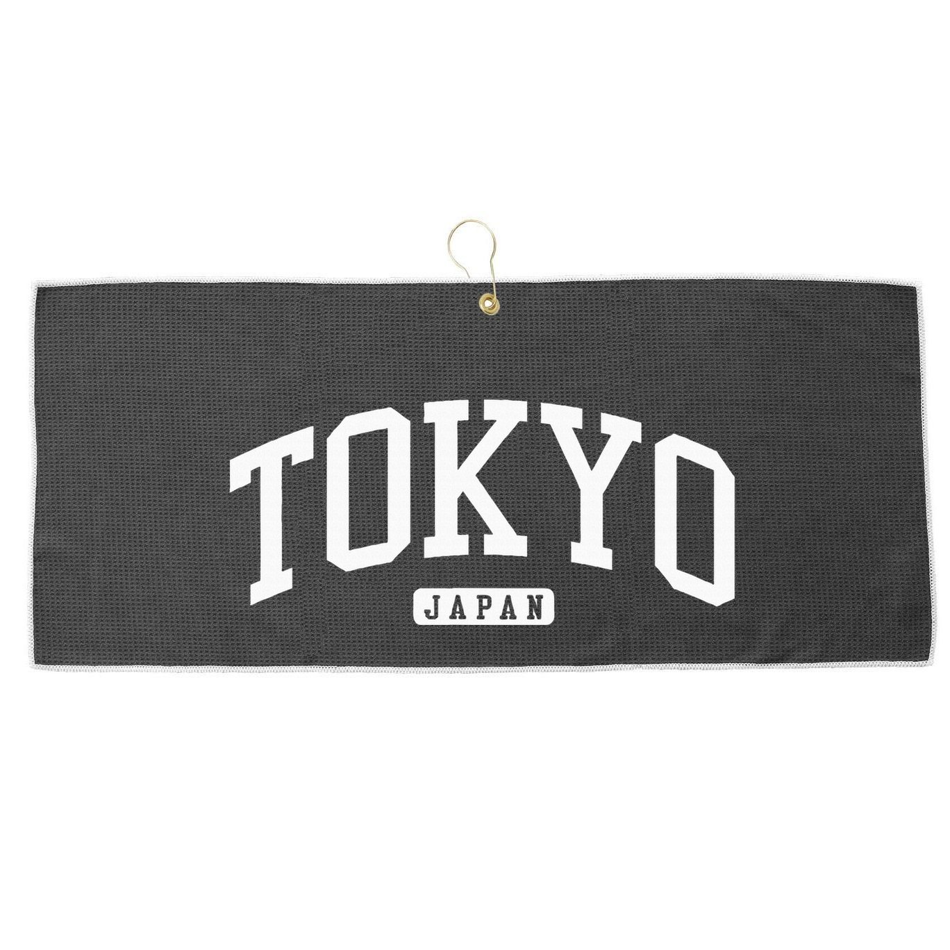 Tokyo Japan College University Style Large Microfiber Waffle Golf Towel