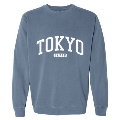 Tokyo Japan College University Style Garment-Dyed Sweatshirt