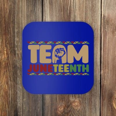 Team Juneteenth Cool Gift June 1865 African American Black History Gift Coaster