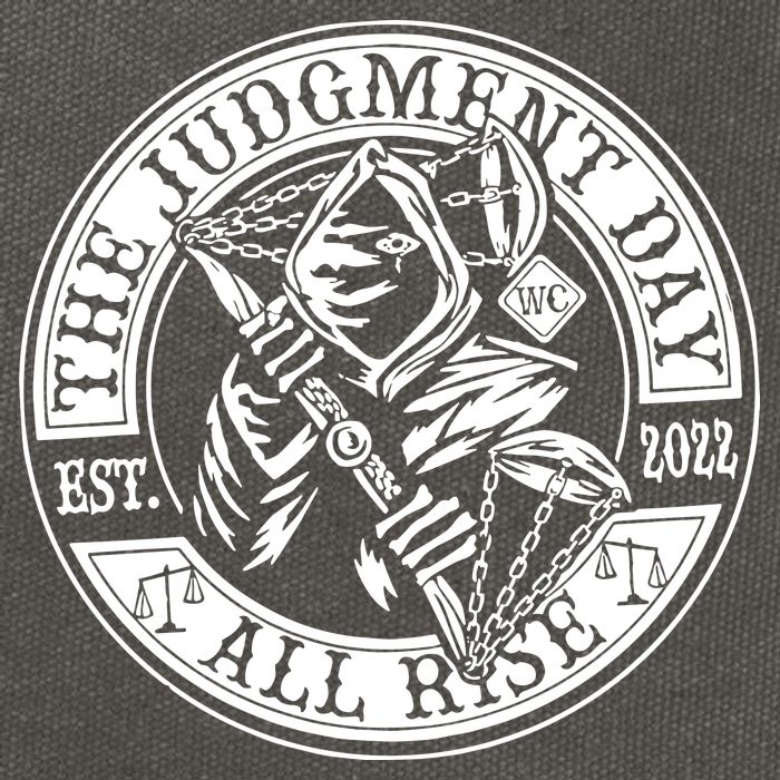 The Judgment Day Est 2024 Cotton Canvas Backpack