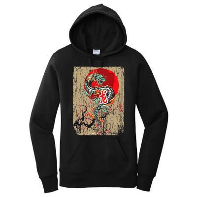 Traditional Japanese Dragon Art Japan Women's Pullover Hoodie