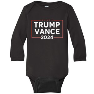 Trump J D Vance 2024 Baby Long Sleeve Bodysuit