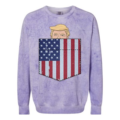 Trump J D Vance 2024 Colorblast Crewneck Sweatshirt