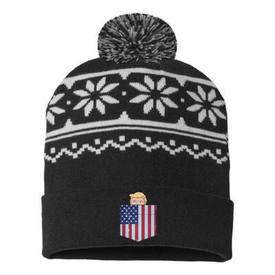 Trump J D Vance 2024 USA-Made Snowflake Beanie