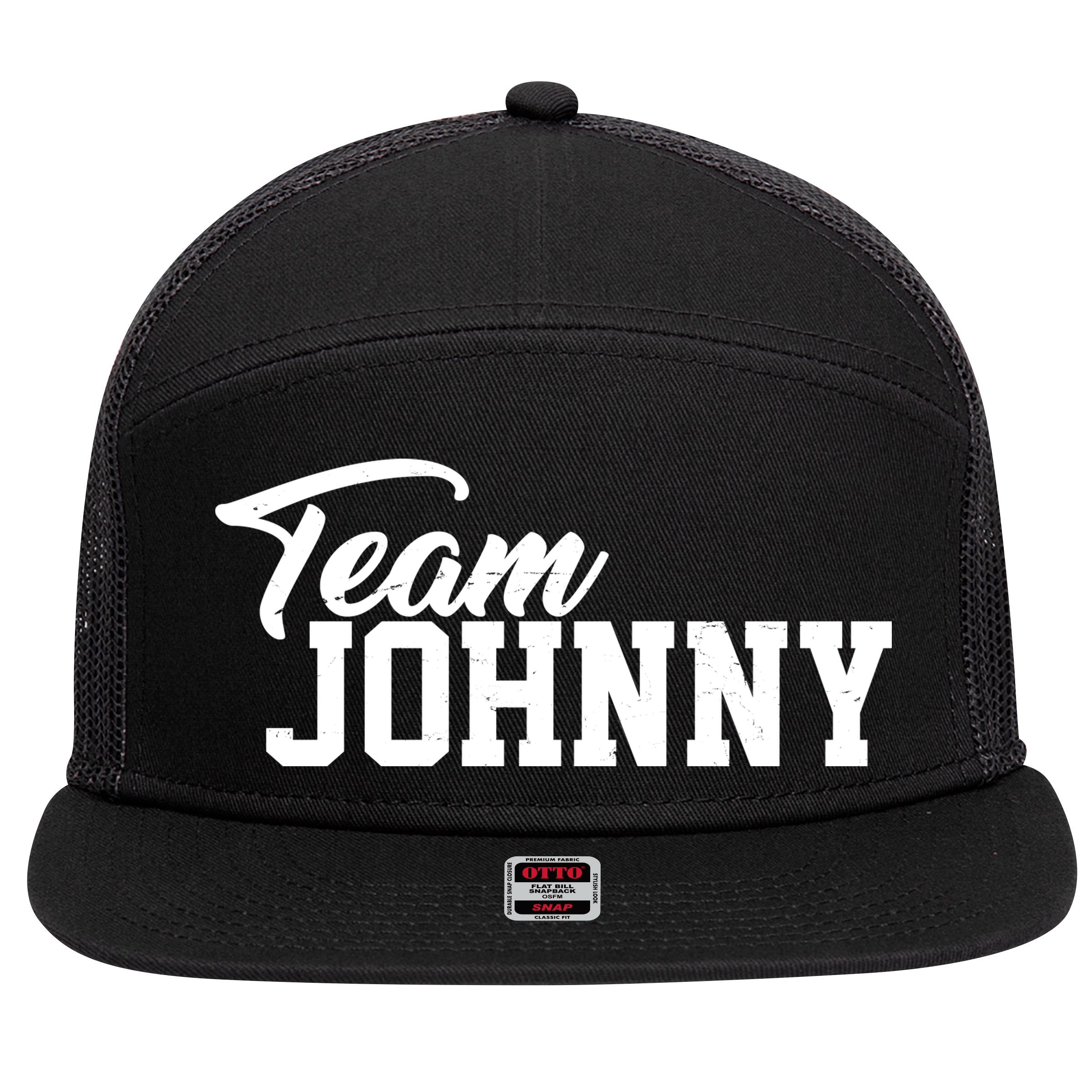 Team Johnny Depp 7 Panel Mesh Trucker Snapback Hat