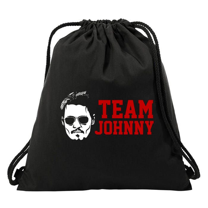 Team Johnny Depp Drawstring Bag
