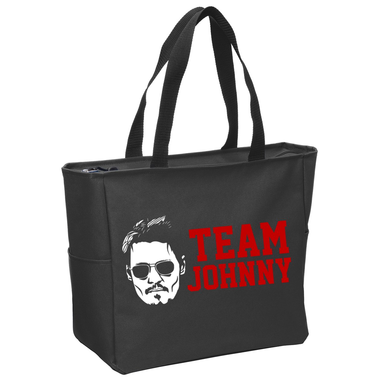 Team Johnny Depp Zip Tote Bag