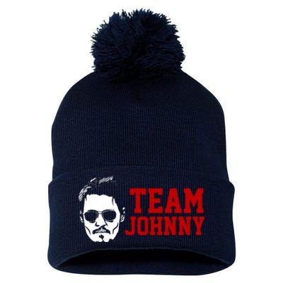 Team Johnny Depp Pom Pom 12in Knit Beanie