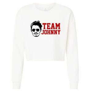 Team Johnny Depp Cropped Pullover Crew