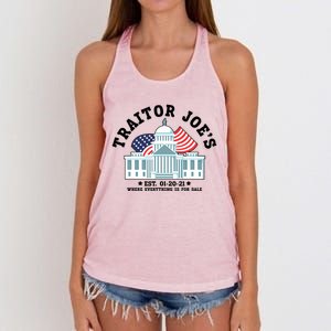 Traitor Joe's EST 01 20 21 Funny Anti Biden Tee Women's Knotted Racerback Tank