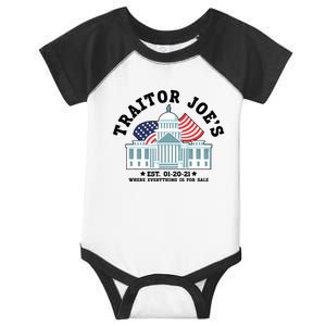 Traitor Joe's EST 01 20 21 Funny Anti Biden Tee Infant Baby Jersey Bodysuit