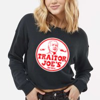 Traitor Joe's Funny Cropped Pullover Crew