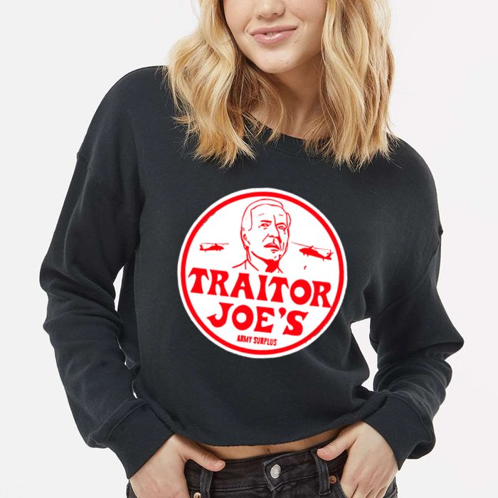 Traitor Joe's Funny Cropped Pullover Crew