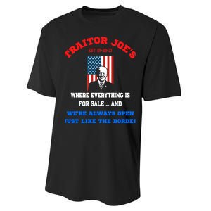 Traitor Joes Funny Anti Biden Performance Sprint T-Shirt