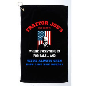 Traitor Joes Funny Anti Biden Platinum Collection Golf Towel