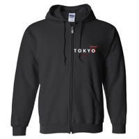 Tokyo Japanese Fonts  Kanji Japan Desing Full Zip Hoodie