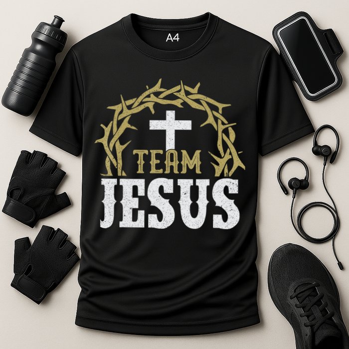 Team Jesus For Christian And True Believer Cooling Performance Crew T-Shirt