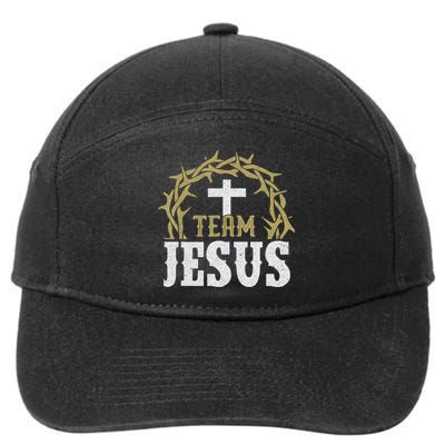 Team Jesus For Christian And True Believer 7-Panel Snapback Hat