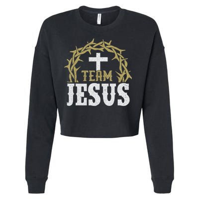 Team Jesus For Christian And True Believer Cropped Pullover Crew