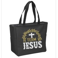 Team Jesus For Christian And True Believer Zip Tote Bag