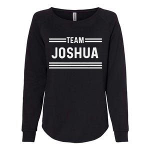 Team Joshua Family Name Womens California Wash Sweatshirt