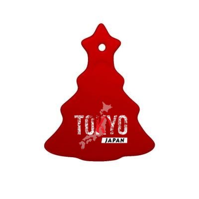 Tokyo Japan | Flag Japan Ceramic Tree Ornament