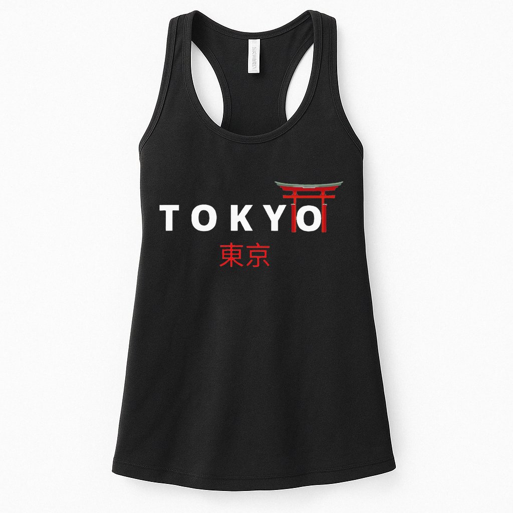 Tokyo Japanese Fonts Kanji Japan Desing Womens Tank Top