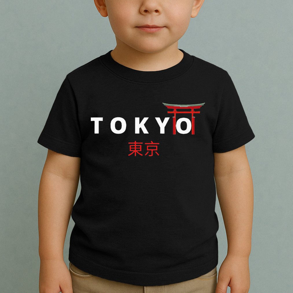 Tokyo Japanese Fonts Kanji Japan Desing Toddler T-Shirt