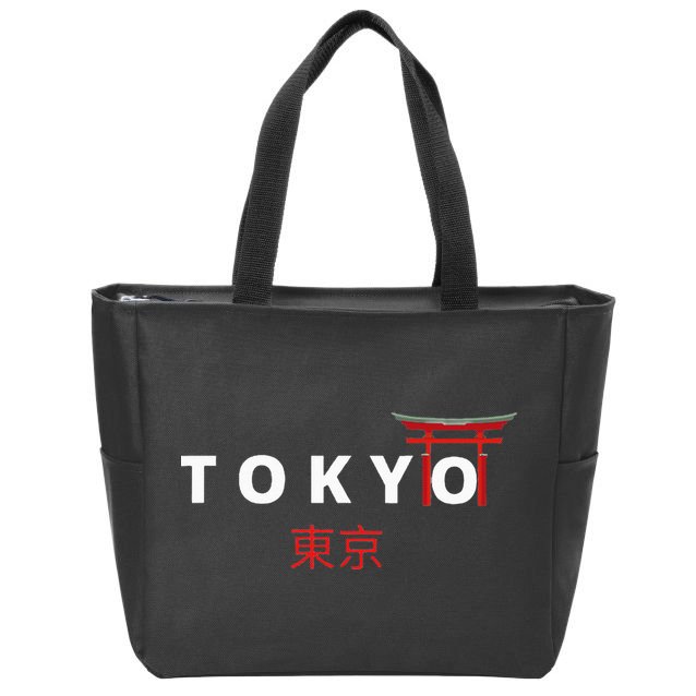 Tokyo Japanese Fonts Kanji Japan Desing Zip Tote Bag