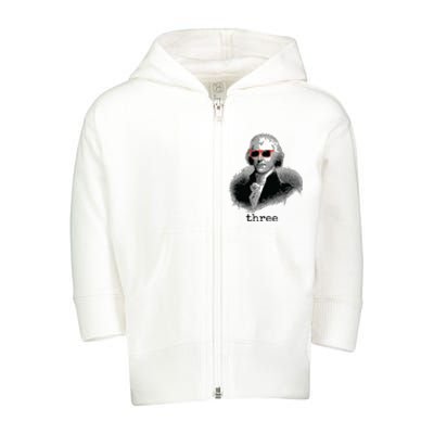 Thomas Jefferson Founding Father Toddler Zip Fleece Hoodie