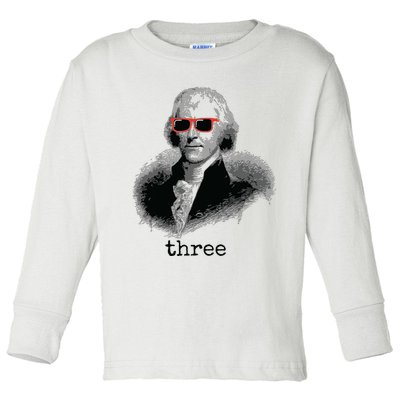 Thomas Jefferson Founding Father Toddler Long Sleeve Shirt