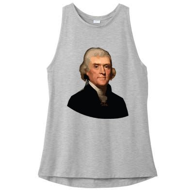 Thomas Jefferson Founding Father Liberty Conservative Thomas Jefferson Ladies PosiCharge Tri-Blend Wicking Tank