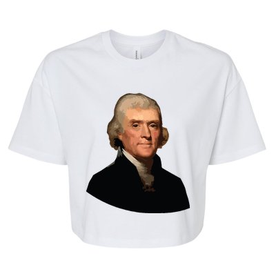 Thomas Jefferson Founding Father Liberty Conservative Thomas Jefferson Bella+Canvas Jersey Crop Tee