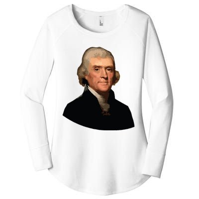 Thomas Jefferson Founding Father Liberty Conservative Thomas Jefferson Women's Perfect Tri Tunic Long Sleeve Shirt