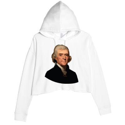 Thomas Jefferson Founding Father Liberty Conservative Thomas Jefferson Crop Fleece Hoodie