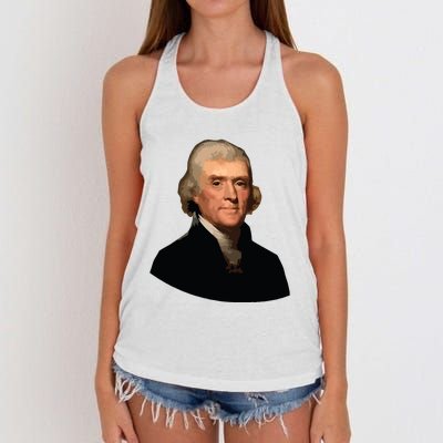 Thomas Jefferson Founding Father Liberty Conservative Thomas Jefferson Women's Knotted Racerback Tank