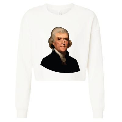 Thomas Jefferson Founding Father Liberty Conservative Thomas Jefferson Cropped Pullover Crew