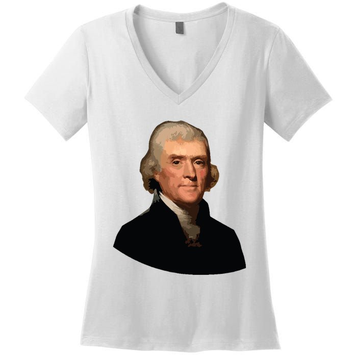 Thomas Jefferson Founding Father Liberty Conservative Thomas Jefferson Women's V-Neck T-Shirt