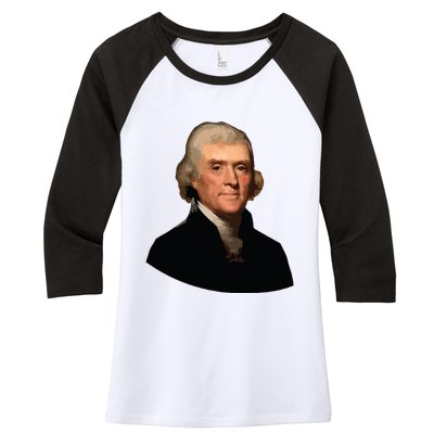 Thomas Jefferson Founding Father Liberty Conservative Thomas Jefferson Women's Tri-Blend 3/4-Sleeve Raglan Shirt