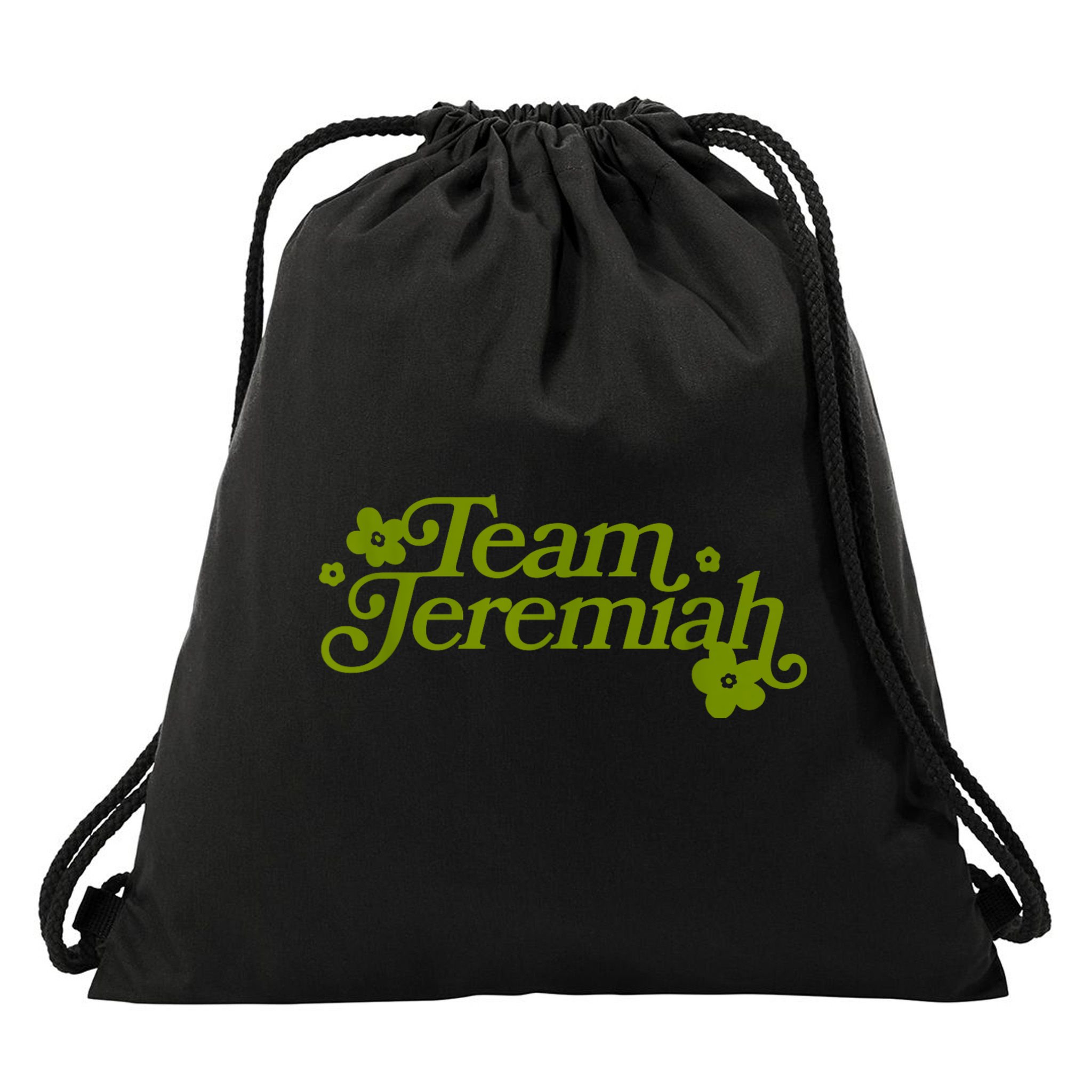 Team Jeremiah Floral Drawstring Bag