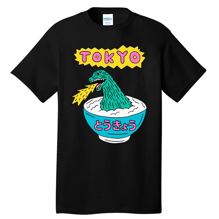 Tokyo Japan Funny Vintage Monster Attack On Soup Ramen Gifts Tall T-Shirt