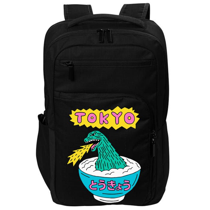 Tokyo Japan Funny Vintage Monster Attack On Soup Ramen Gifts Impact Tech Backpack