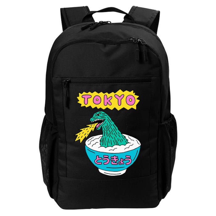 Tokyo Japan Funny Vintage Monster Attack On Soup Ramen Gifts Daily Commute Backpack