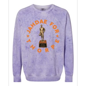 Texas Jahdae For Thorpe Longhorns Colorblast Crewneck Sweatshirt