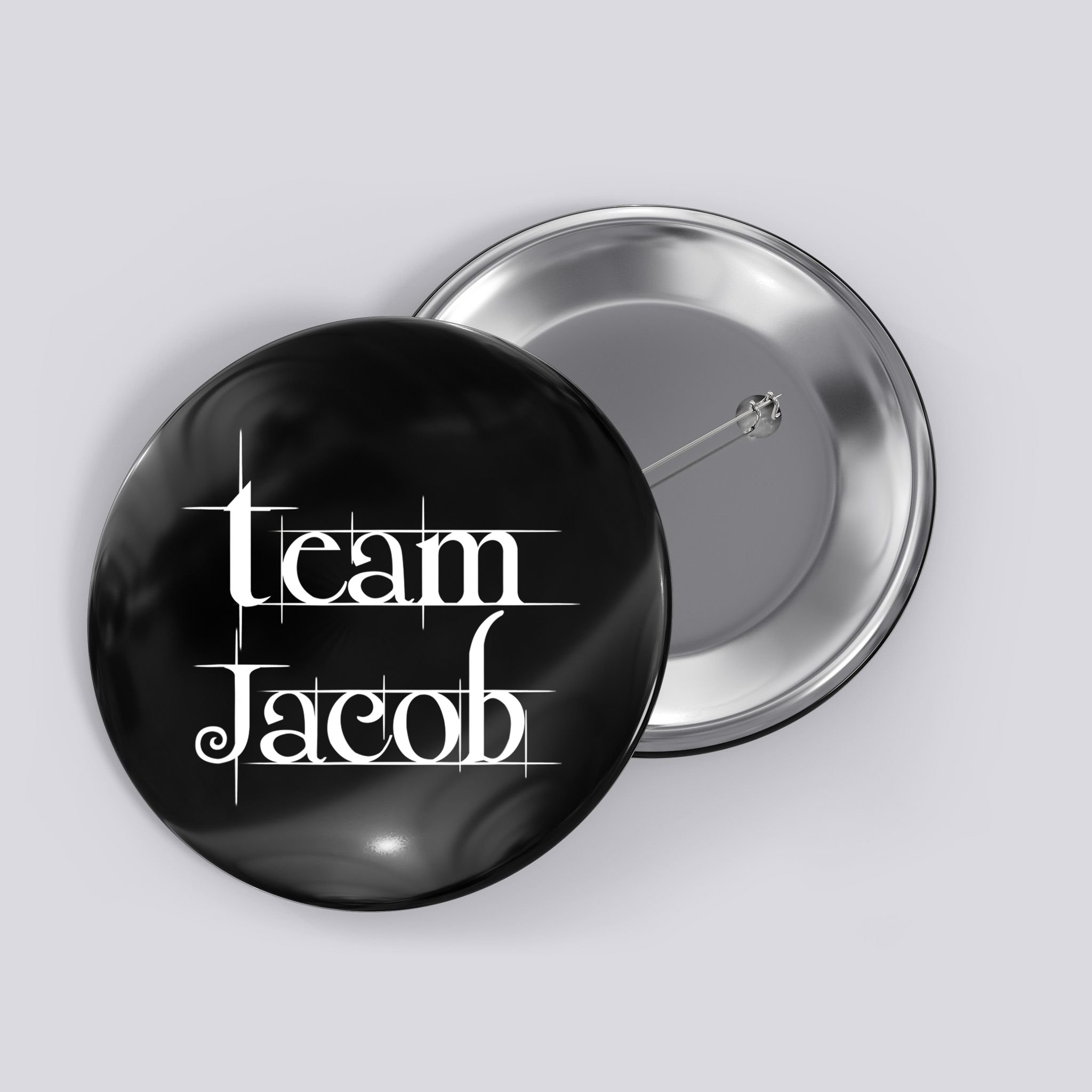 Team Jacob Forks Washington La Push Baby Button