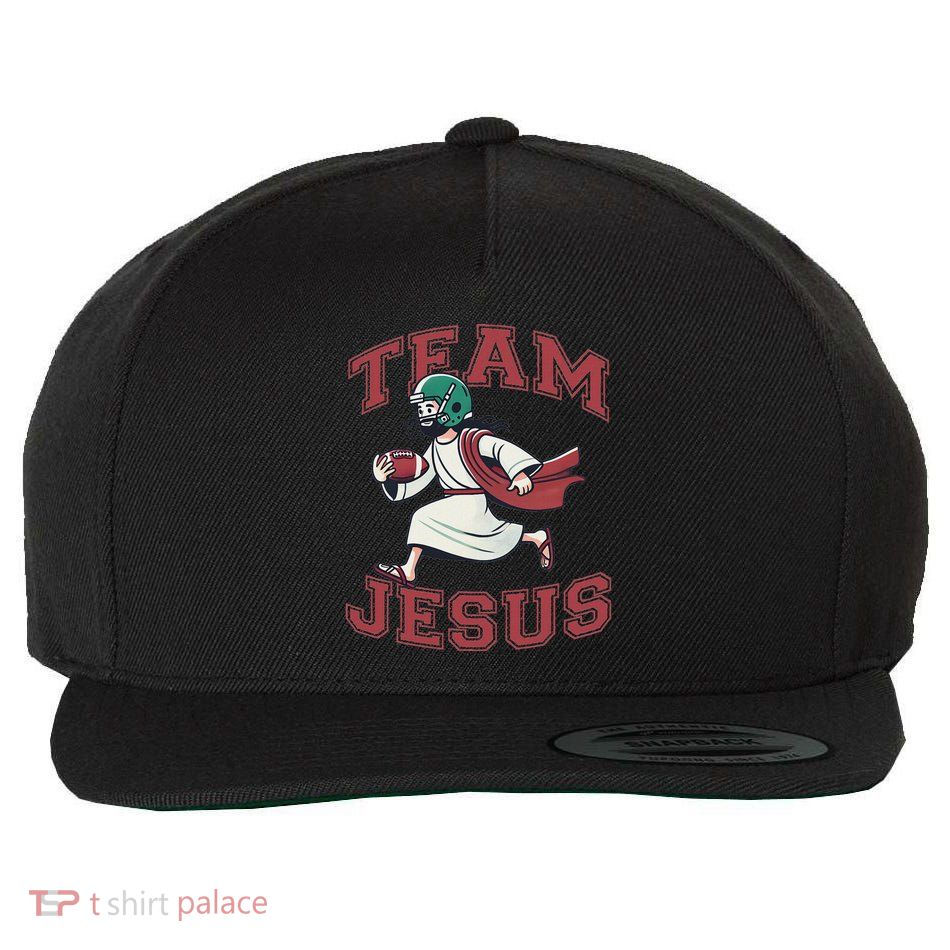 Team Jesus Football Lover Christian Wool Snapback Cap
